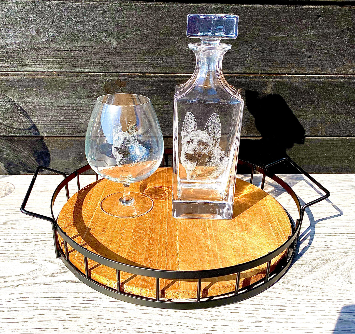 Photo Engraved Whiskey and Decanter Set