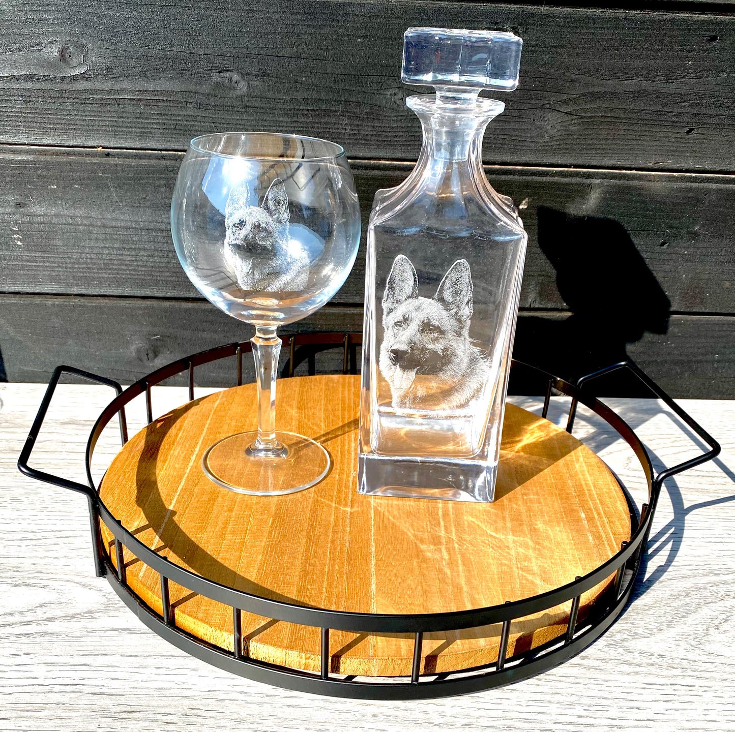 Photo Engraved Whiskey and Decanter Set