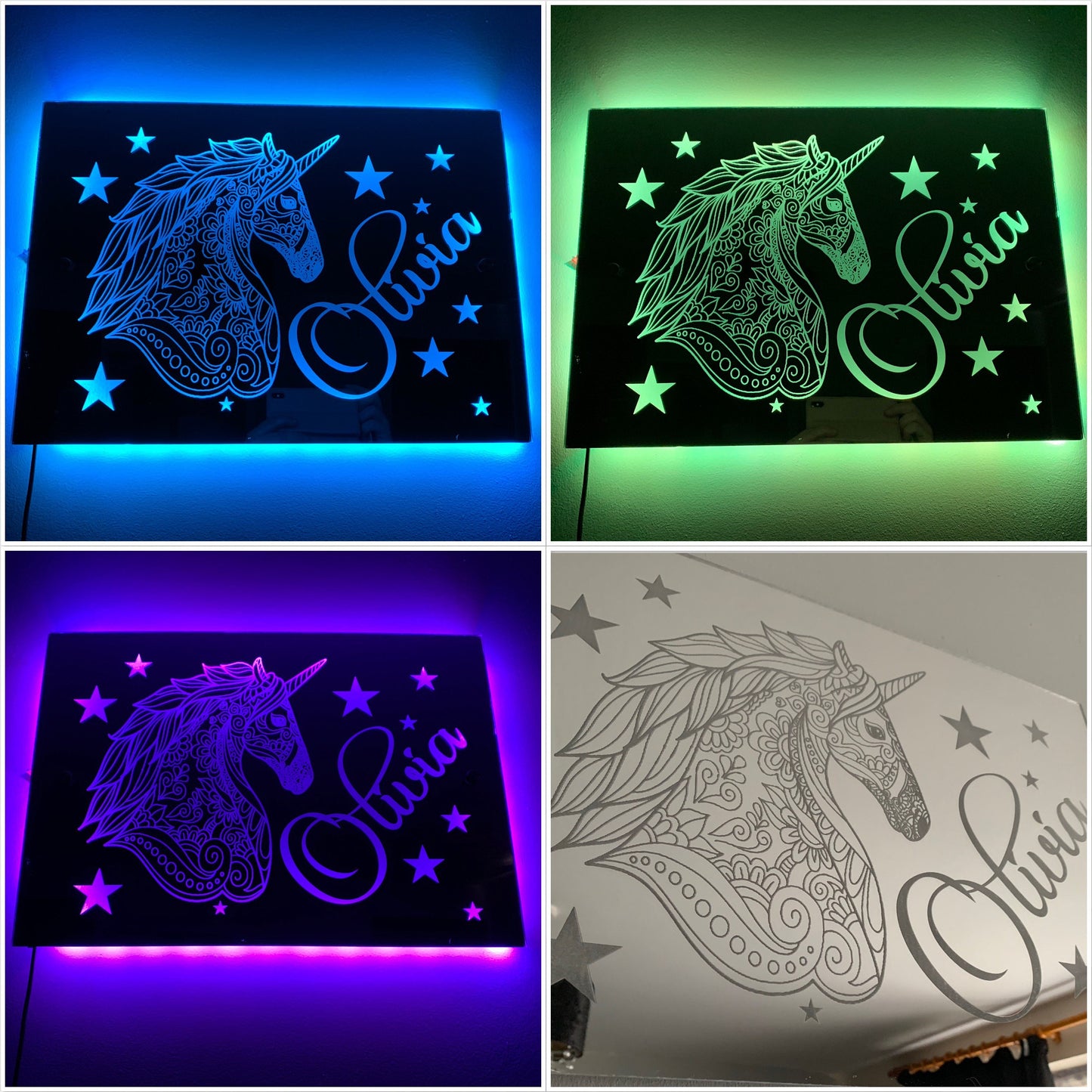 Unicorn Light-Up Mirror