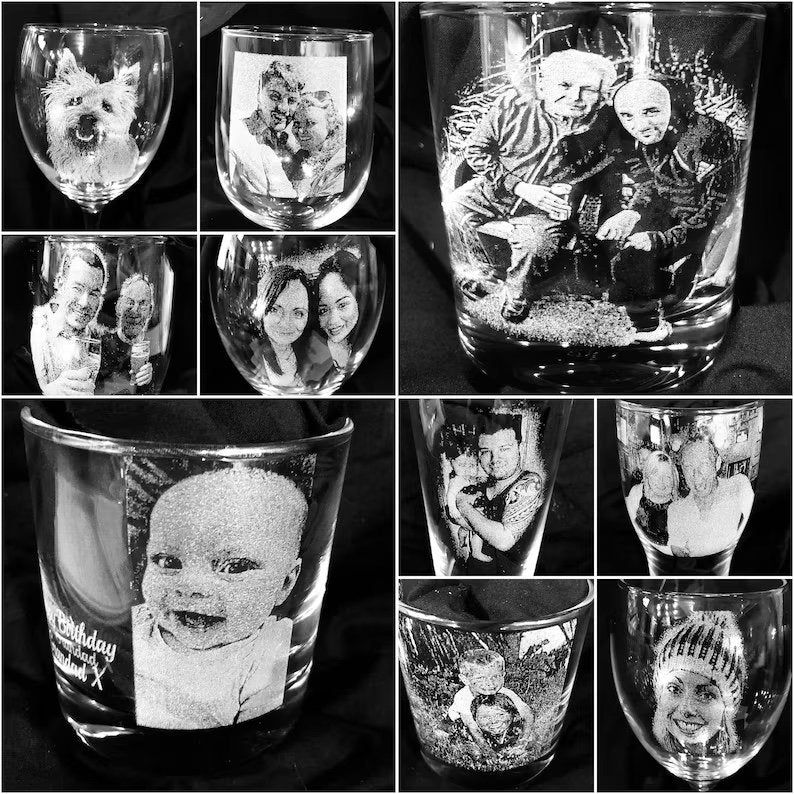 Photo Engraved Whiskey and Decanter Set