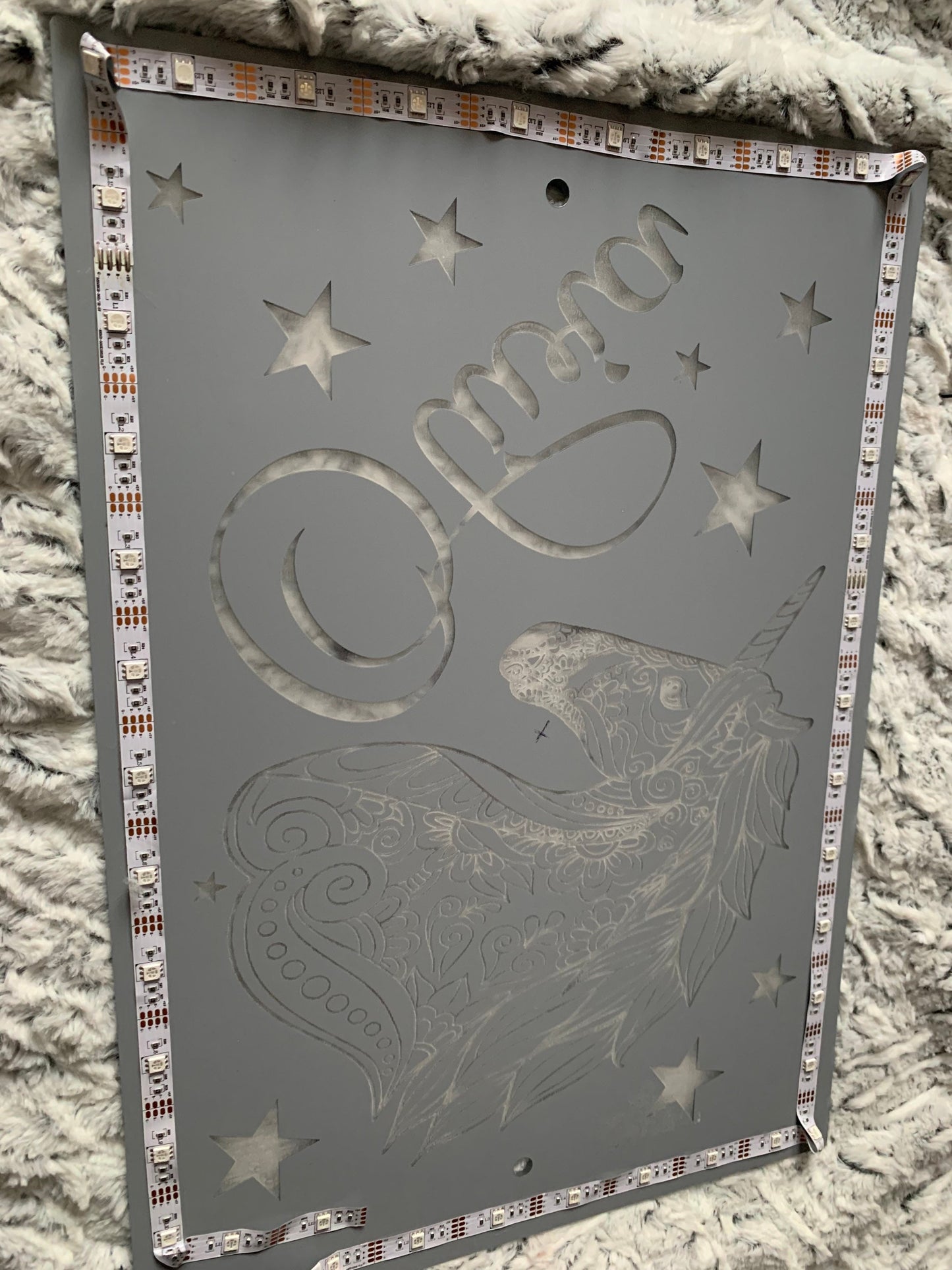 Unicorn Light-Up Mirror