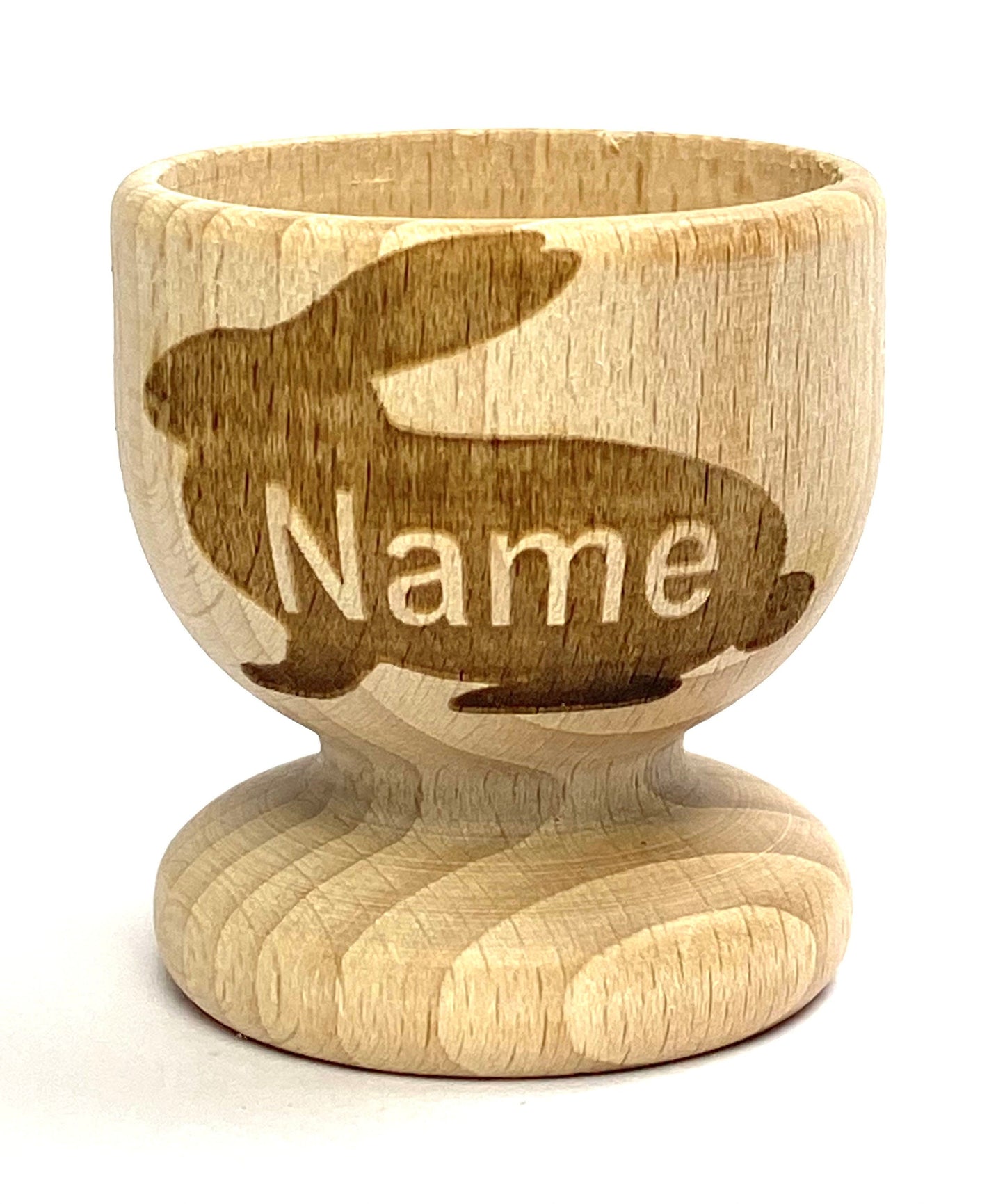 BUNNY rabbit EGG CUP wooden, engraved, personalised Easter, eco, many etched designs to choose , Buy 2 get 1 free, child, bunny, gift