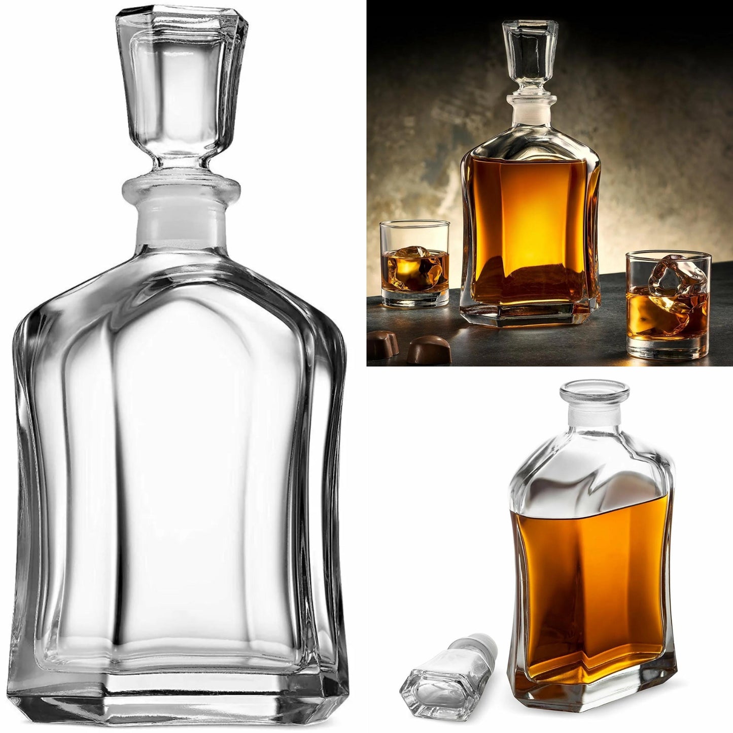 ENGRAVED DECANTER & WHISKEY, glass set, brandy, spirits, alcohol, etched memorial, pet, dog, family, picture, gin, Christmas gift him, dad
