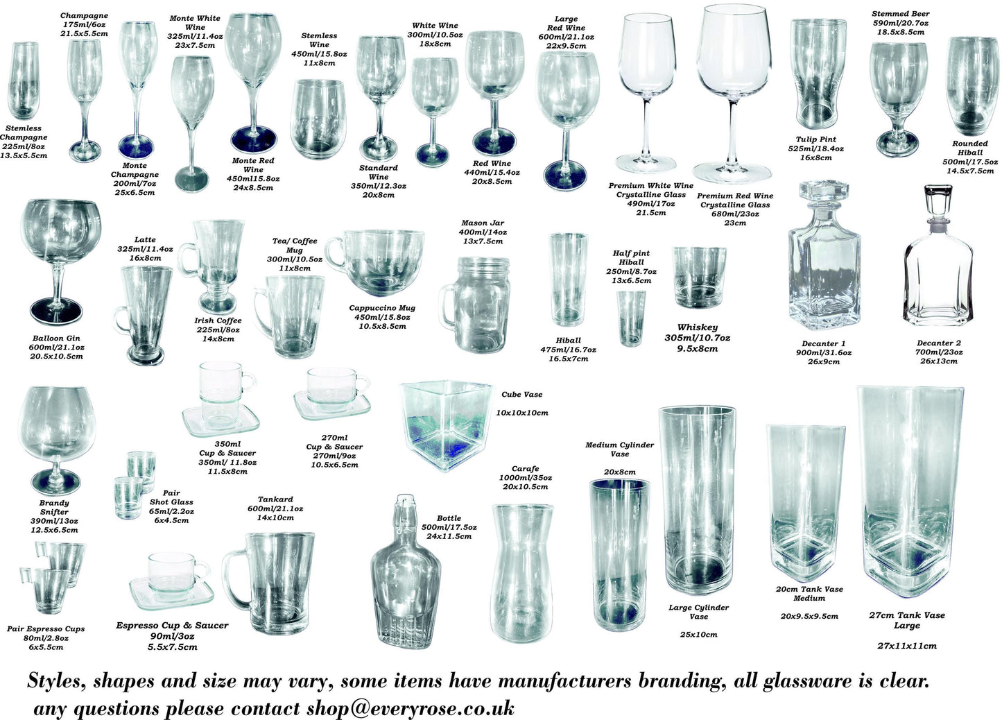 Deluxe Vase SKULL & ROSE ENGRAVED glassware personalised etched glass gift beer, pint, tankard gin, dark goth rock, tattoo, ink wine