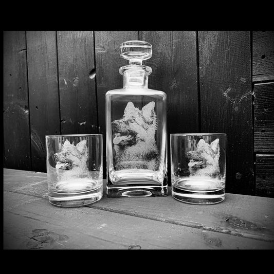 Photo Engraved Whiskey and Decanter Set