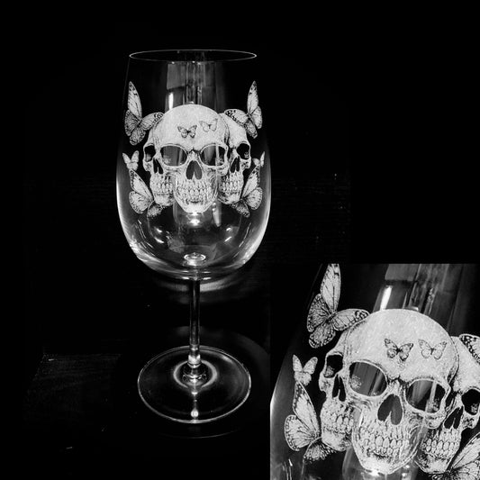 Deluxe Tri Skull & Butterfly