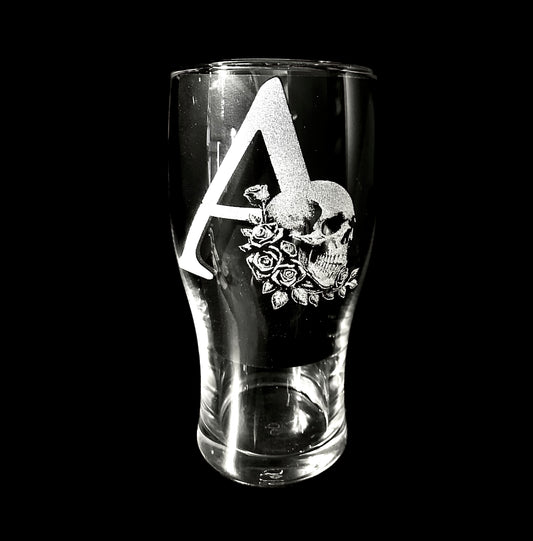 Monogram Skull & Rose Letter