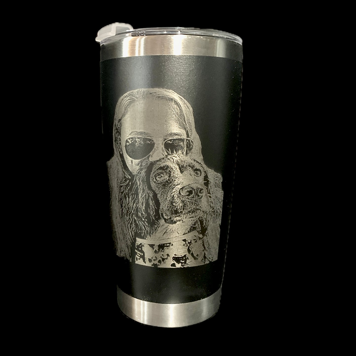 Photo engraved Black Coffee Cup & options