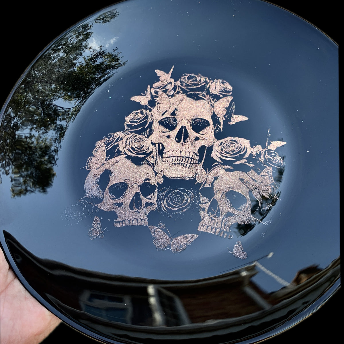 Skull Butterfly Dinnerware - Black