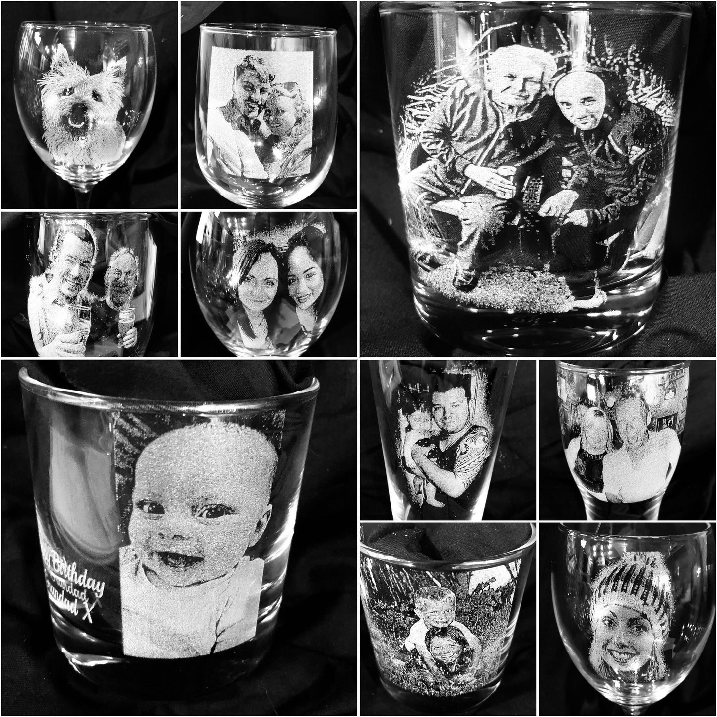 Photo Engraved Whiskey Glass