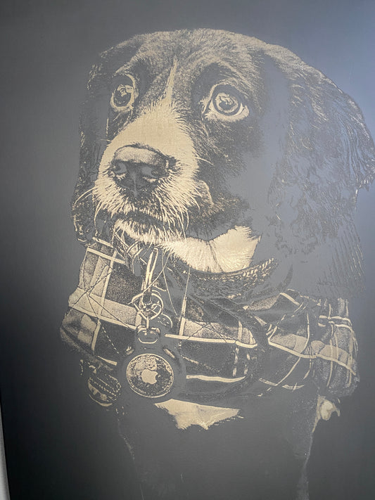 Large Engraved Metal Wall Art