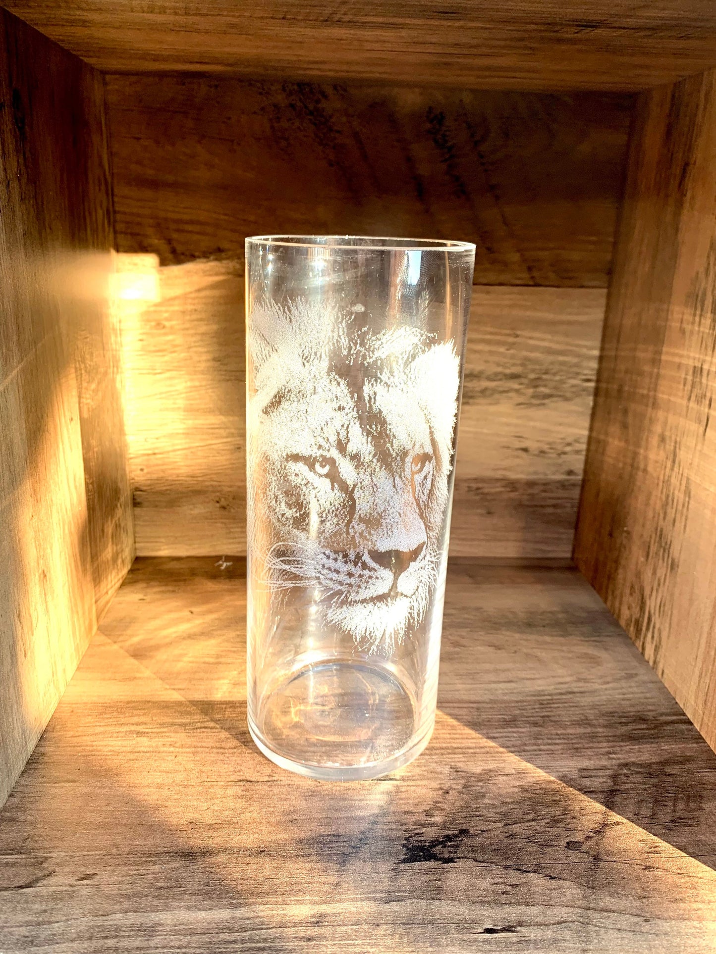 Lion Engraved Vase