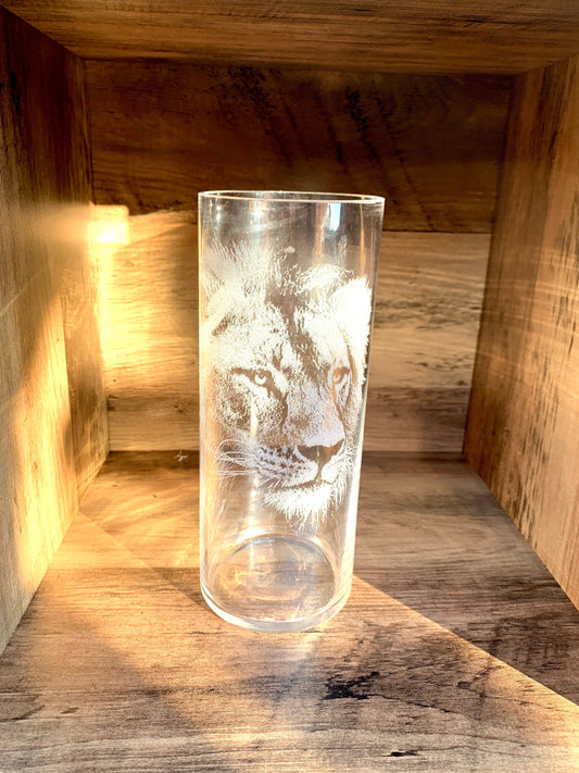 Lion Engraved Vase