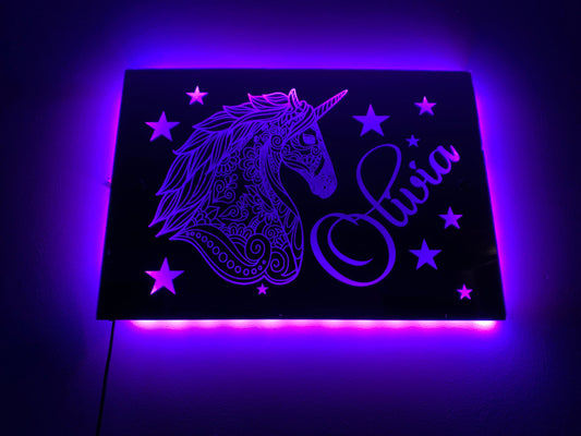 Unicorn Light-Up Mirror