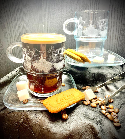 Photo Engraved Cup and Saucer - Set